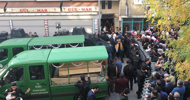 Pendik’te pompalı tüfekli saldırıda hayatını kaybedenlerin cenazeleri gözyaşları eşliğinde kaldırıldı