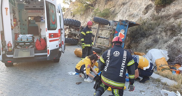 Tarım işçilerini taşıyan traktör devrildi: 9 yaralı