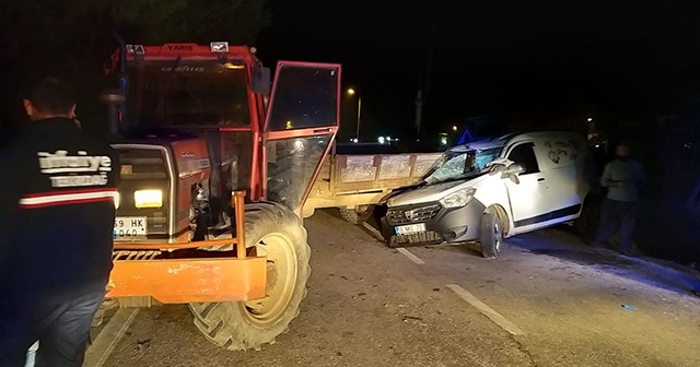 Tekirdağ&#039;daki feci kazada baba ve kızı yaralandı