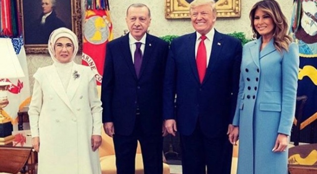 Trump, Erdoğan'ın ziyareti esnasındaki aile fotoğrafını paylaştı