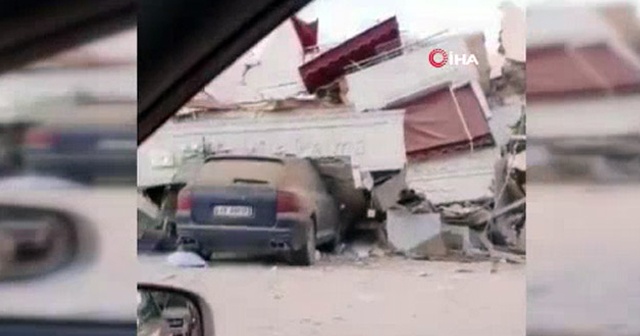 Türklerin kurtarıldığı çöken otel görüntülendi