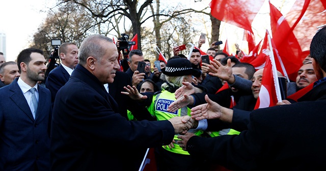 Cumhurbaşkanı Erdoğan&#039;a Londra&#039;da yoğun ilgi