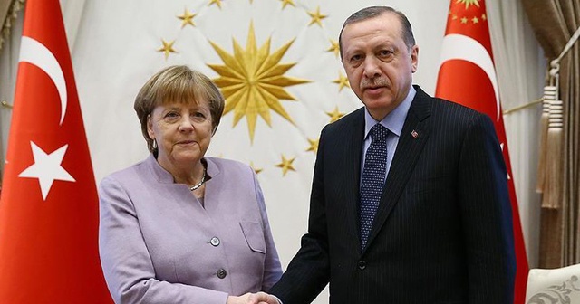 Cumhurbaşkanı Erdoğan, Almanya Başbakanı Merkel ile görüştü