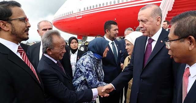 Cumhurbaşkanı Erdoğan, Malezya&#039;ya geldi