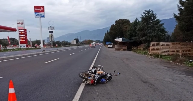 Devrilen motosikletteki baba öldü, oğlu yaralandı