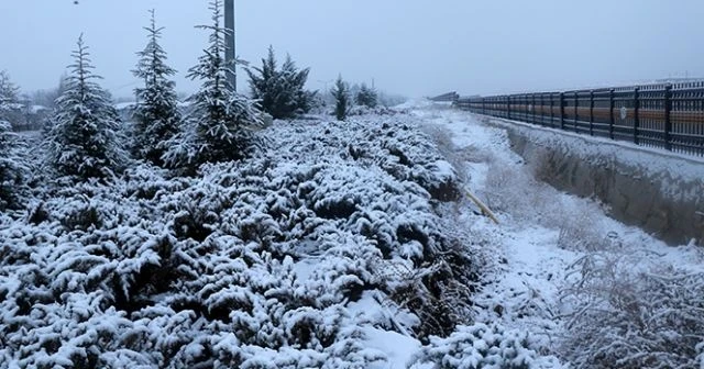 Erzincan güne karla uyandı