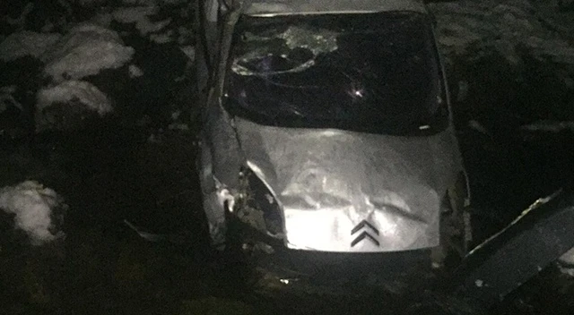 Giresun'da hafif ticari araç dereye yuvarlandı: 1 ölü, 1 yaralı