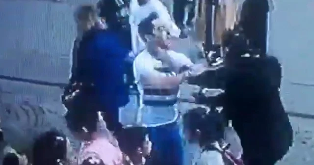 Kadını döven şahsa vatandaştan dayak