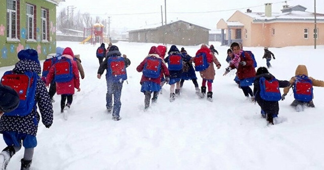 Kar nedeniyle 3 ilçedeki bazı okullarda eğitime ara verildi