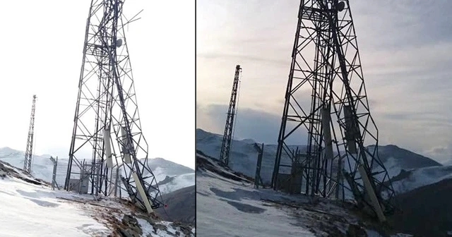 Şiddetli rüzgar verici direğini kağıt gibi katladı
