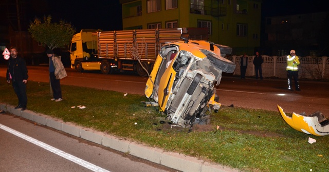 Terme’de trafik kazası: 1 yaralı