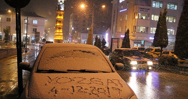 Yozgat’a mevsimin ilk karı yağdı