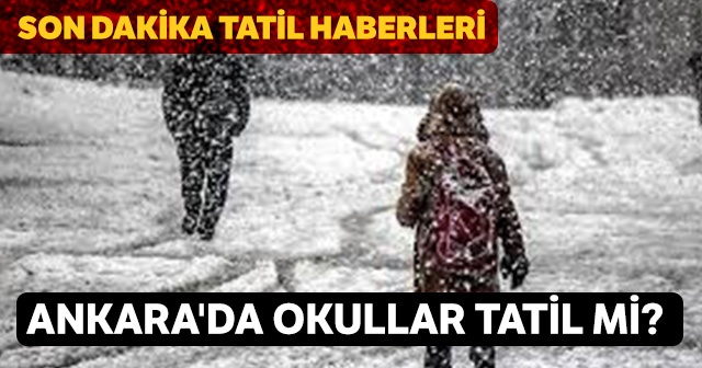 Ankara&#039;da okullar tatil mi? 8 Ocak Ankara okullar tatil ilan edildi mi? Ankara tatil haberleri! Son dakika tatil haberleri