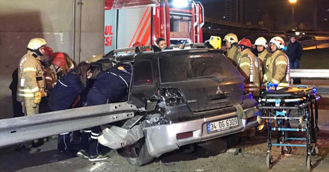 Ataşehir&#039;de korkunç kaza! 14 yaşındaki çocuk bacağından oldu