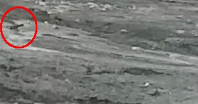 Çamura batan şahsın yardım çığlığı