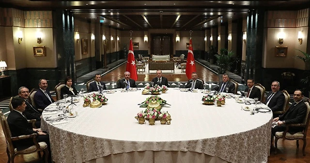 Cumhurbaşkanı Erdoğan, yasama, yürütme yargı organı temsilcileri ile bir araya geldi