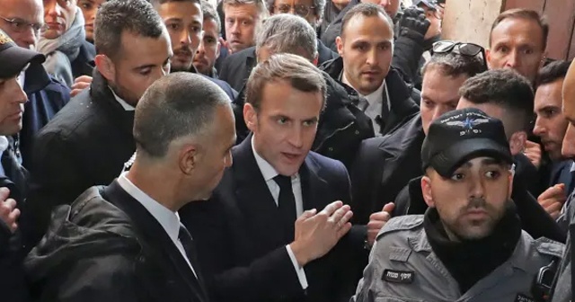 Fransa Cumhurbaşkanı Macron, İsrail polisi ile tartıştı