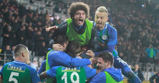Haftanın kapanış maçında gülen Çaykur Rizespor oldu