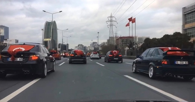 İstanbul&#039;da asker uğurlama konvoyunda “drift” terörü