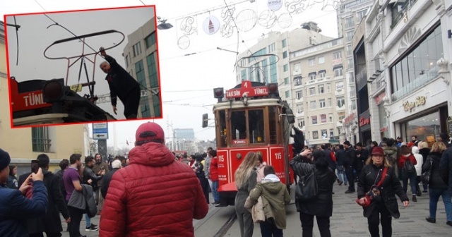 İstiklal Caddesi’nde korkutan anlar!