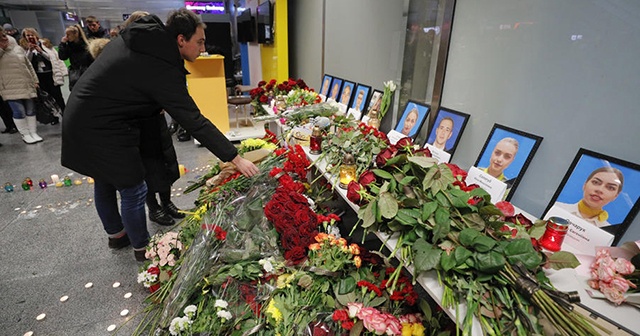 Kiev’de İran’daki uçak kazasında hayatını kaybedenler anıldı