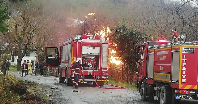 Ordu&#039;da doğal gaz ana hattında patlama ve yangın