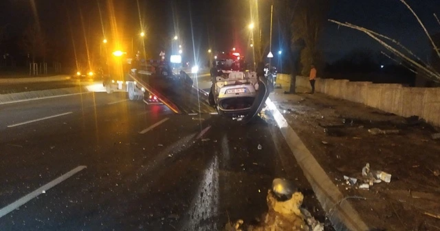Ortalığı savaş alanına çeviren kazadan sağ çıktı