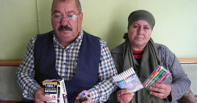 Ameliyat olabilmek için kırtasiye ürünleri satıyor