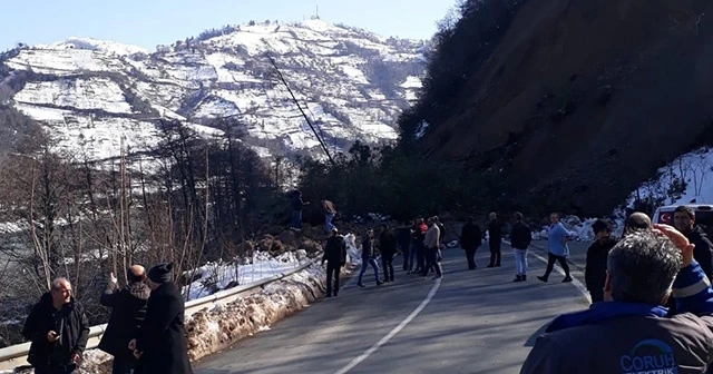 Ayder Yaylası yolunda heyelan