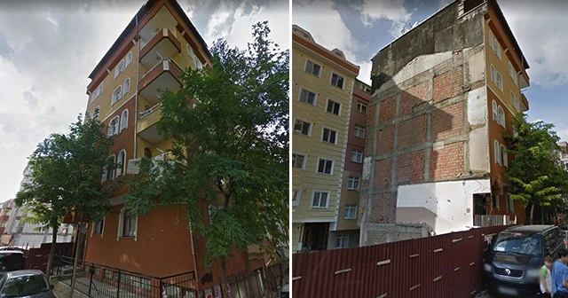 Bahçelievler'de çöken 7 katlı binanın yıkılmadan önceki hali ortaya çıktı
