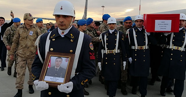 İdlib şehidi Adıyaman’da törenle karşılandı