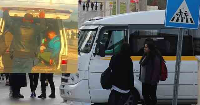 İzmir&#039;de öğrenci servisinden şoke eden görüntüler!