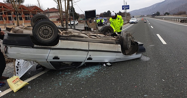 Kastamonu’da otomobil takla attı: 2 yaralı