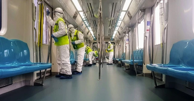 Marmaray’da 'koronavirüs' temizliği