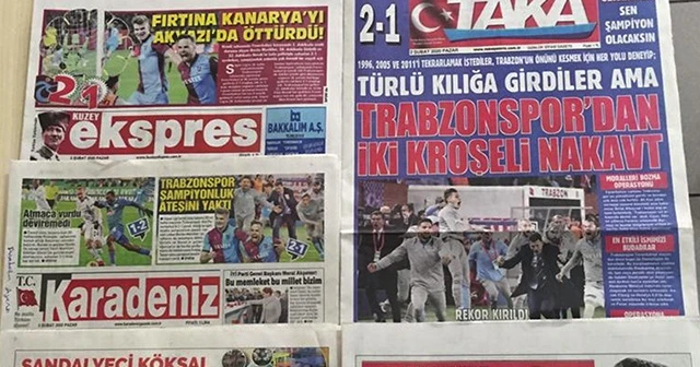 Trabzon yerel basınında Fenerbahçe galibiyetinin yankıları