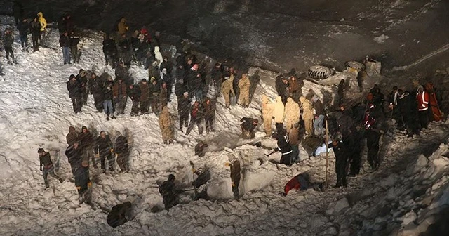 Van'da minibüsün üzerine çığ düştü!