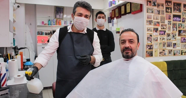 Ankara’da bulunan berberler Covid-19’a karşı önlemlerini aldı