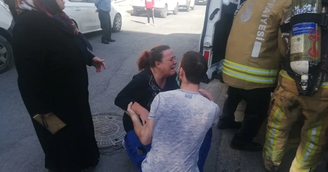 Annesi dumanlar arasında kalan kadının feryadı: "Beni bırakma anne"