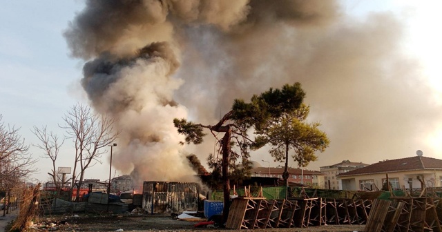 Bahçelievler’de korkutan yangın