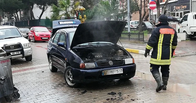 Biga'da araç yangını