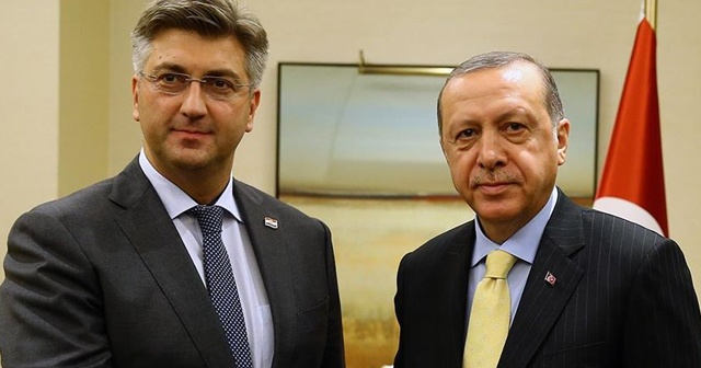 Cumhurbaşkanı Erdoğan, Hırvatistan Başbakanı Plenkovic ile görüştü