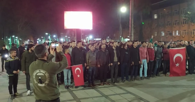 İslahiye'de İdlib şehitleri için destek gösterisi