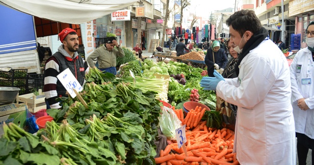 Pazar tezgahlarında korona virüs önlemi, seç al dönemi bitti