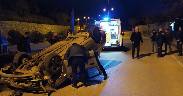 Polisin ‘dur’ ihtarına uymayan sürücü kaza yaptı