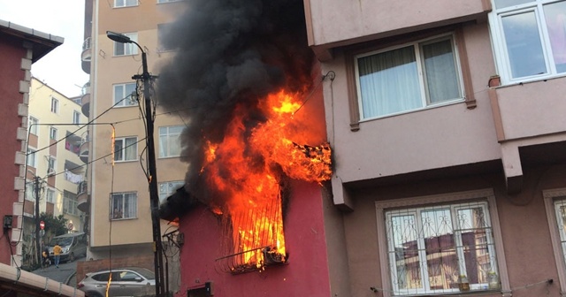 Şişli’de korku dolu anlar: Yangından çocuklarıyla kaçtılar