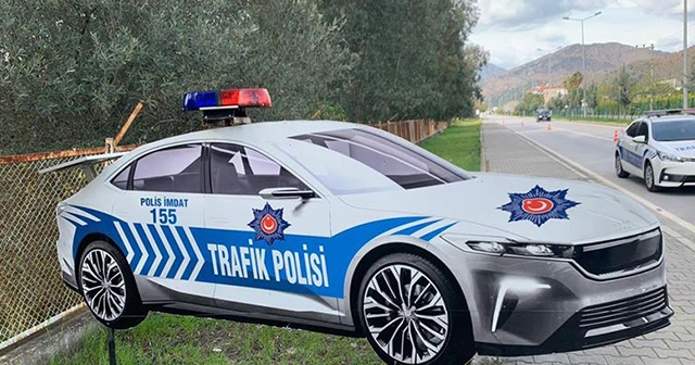 Türkiye&#039;nin Otomobili maket trafik polis aracı oldu