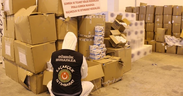 1 milyon 200 bin lira değerinde tıbbi koruyucu malzeme ele geçirildi