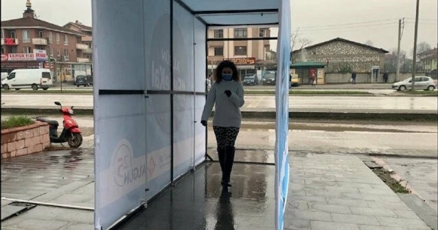 Algün İnşaat'tan Düzce'ye dezenfeksiyon tüneli