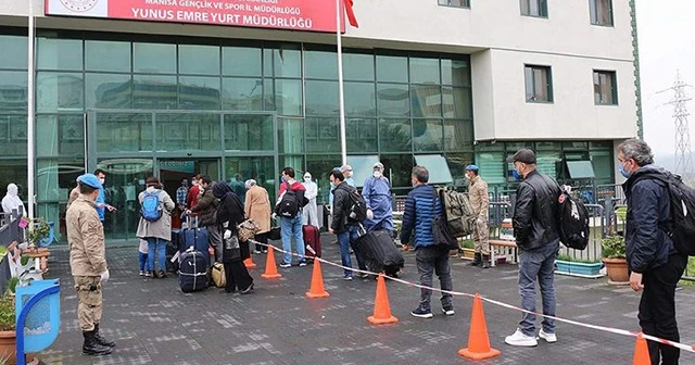 Cezayir'den getirilen 299 kişi Manisa'daki yurtta karantinaya alındı