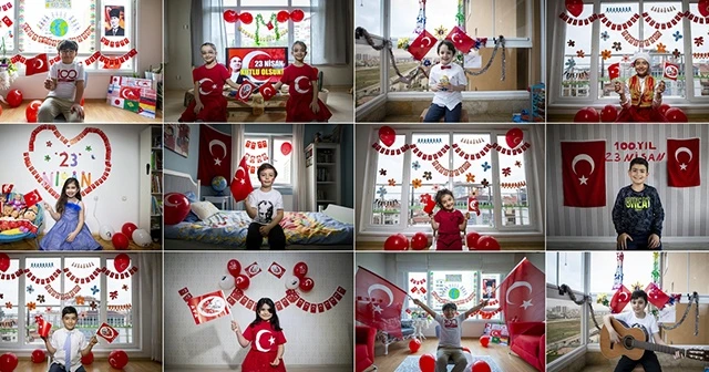 Evde 23 Nisan coşkusu